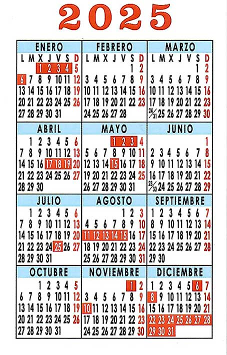 calendario de clases seif 2025